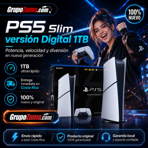 A2 🔴 PS5 Slim Digital de 1TB sin Juegos. ⚠️⚠️⚠️ ES LA VERSIÓN DE 1TB (no la versión económica y sencilla de 825gb)