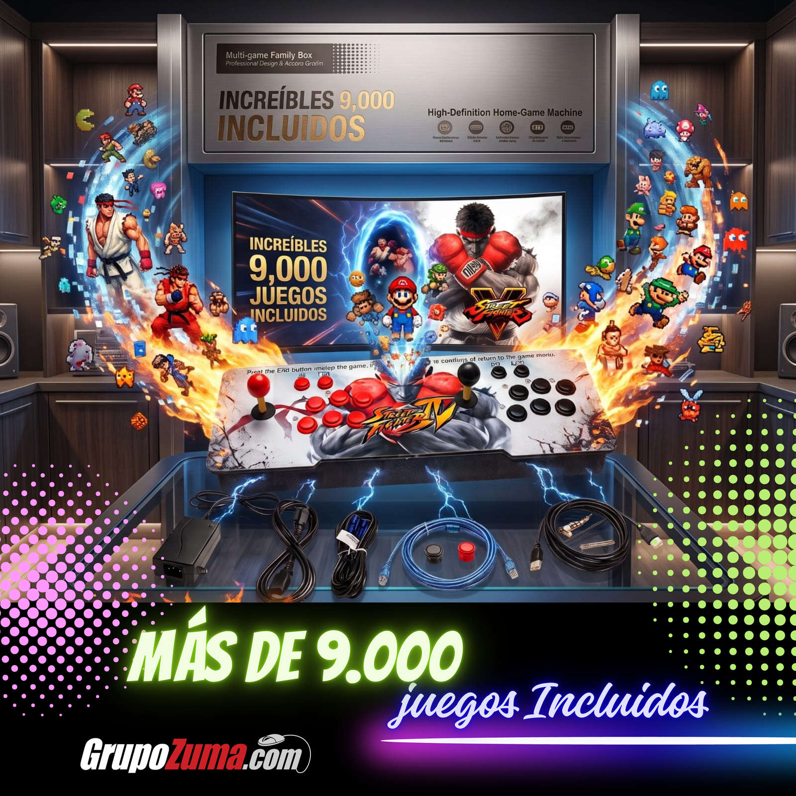 Pandora box Arcade Game con 9.000 juegos