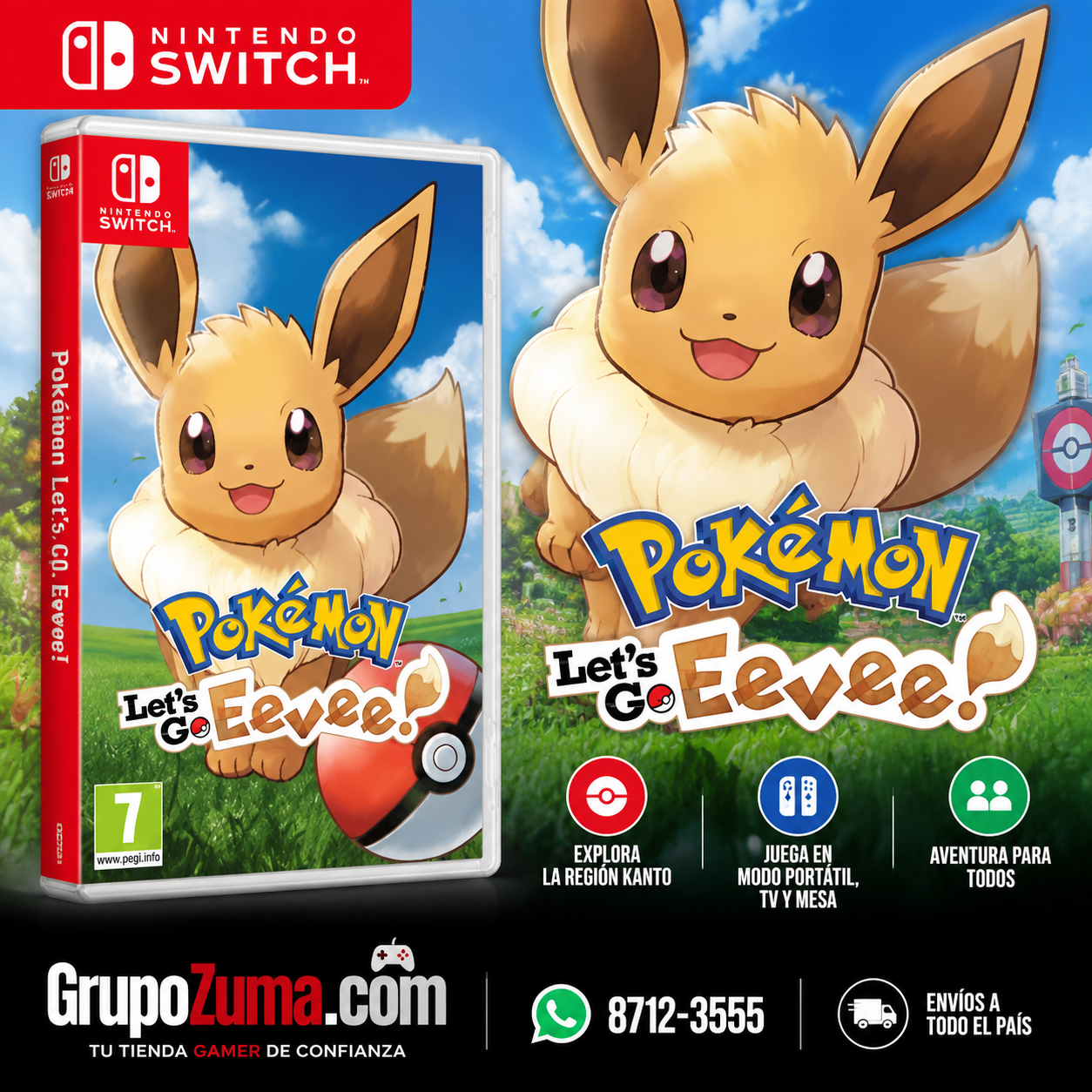 Pokémon: Let's Go, Eevee! - Nintendo Switch - Nuevo