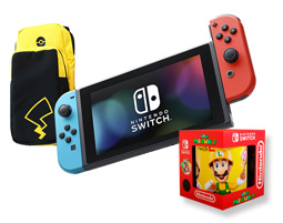 Nintendo Switch Neon + Taza + Salveque Pikachu